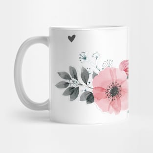 Pink flower like water colors Mug